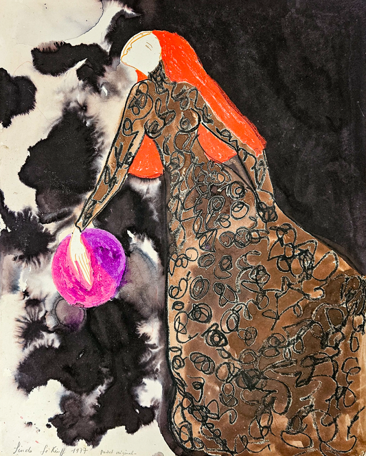 Viviane - Aquarelle et pastels, par Linda Le Kinff