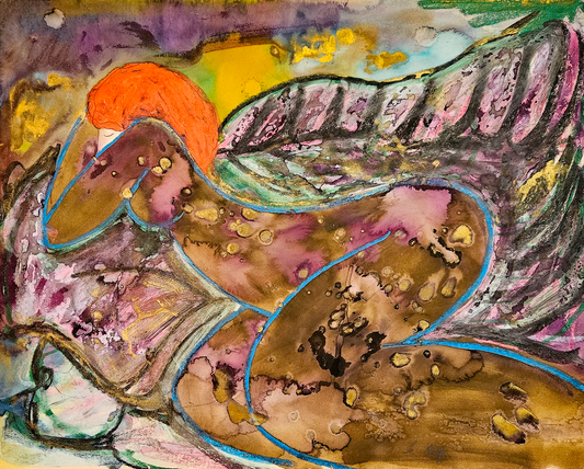 F l’ahlam dyali - Dans mes rêves - Aquarelle et pastels, par Linda Le Kinff