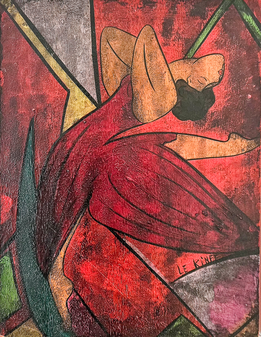 Judith Jamison - Acrylique sur bois, par Linda Le Kinff