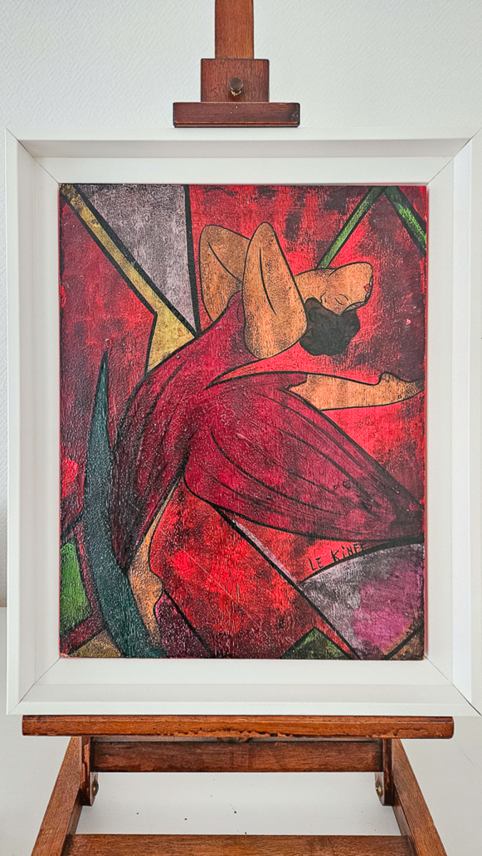 Judith Jamison - Acrylique sur bois, par Linda Le Kinff