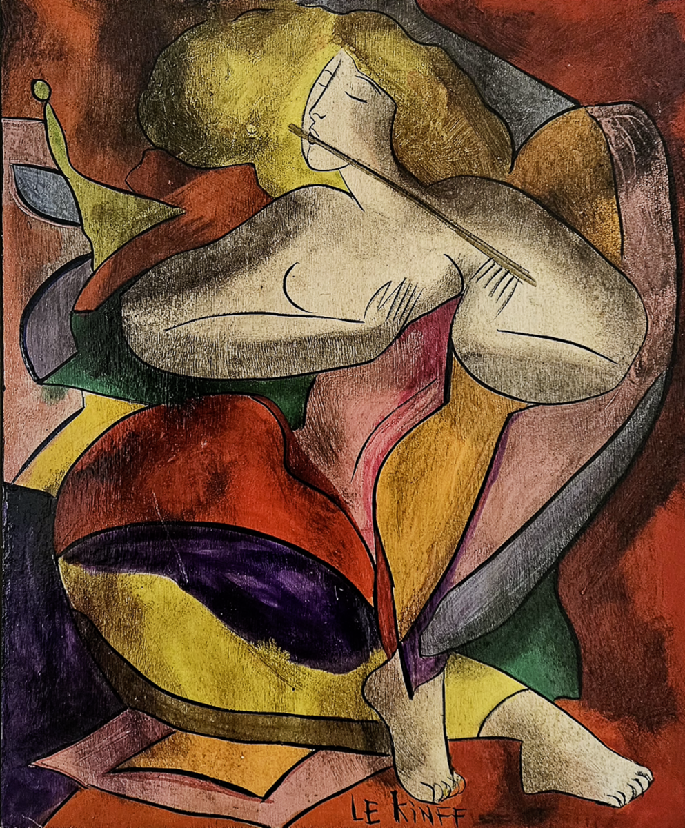 Flûte ma note - Acrylique sur bois, par Linda Le Kinff