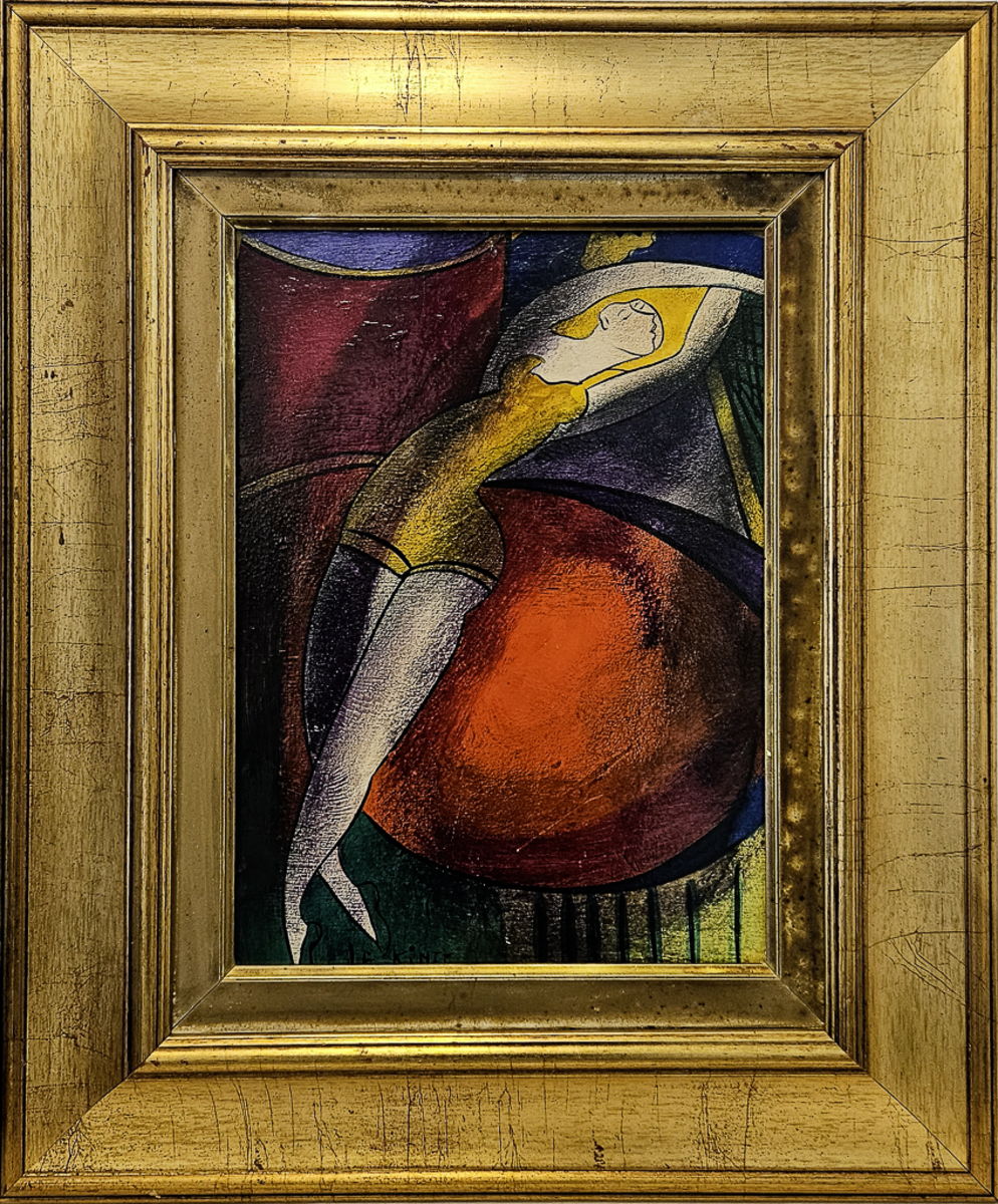 Eglantine la plus forte de la troupe - Acrylique sur bois, par Linda Le Kinff
