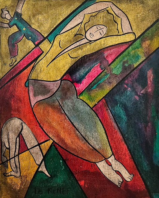 Rika - Acrylique sur bois, par Linda Le Kinff