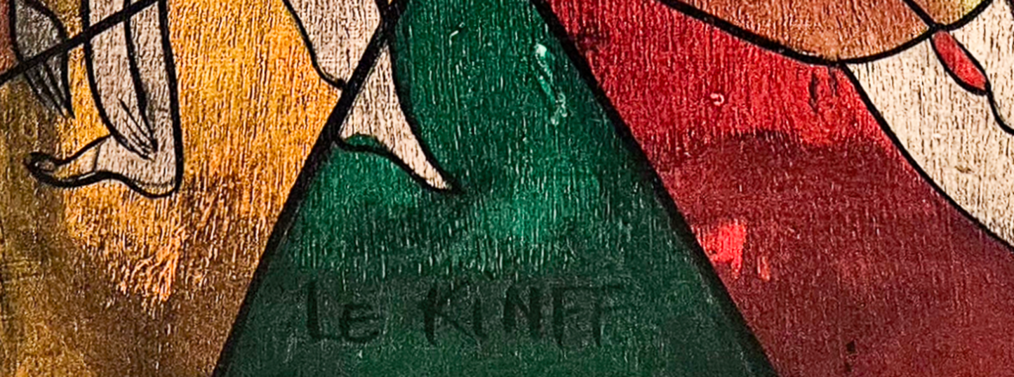 Rika - Acrylique sur bois, par Linda Le Kinff