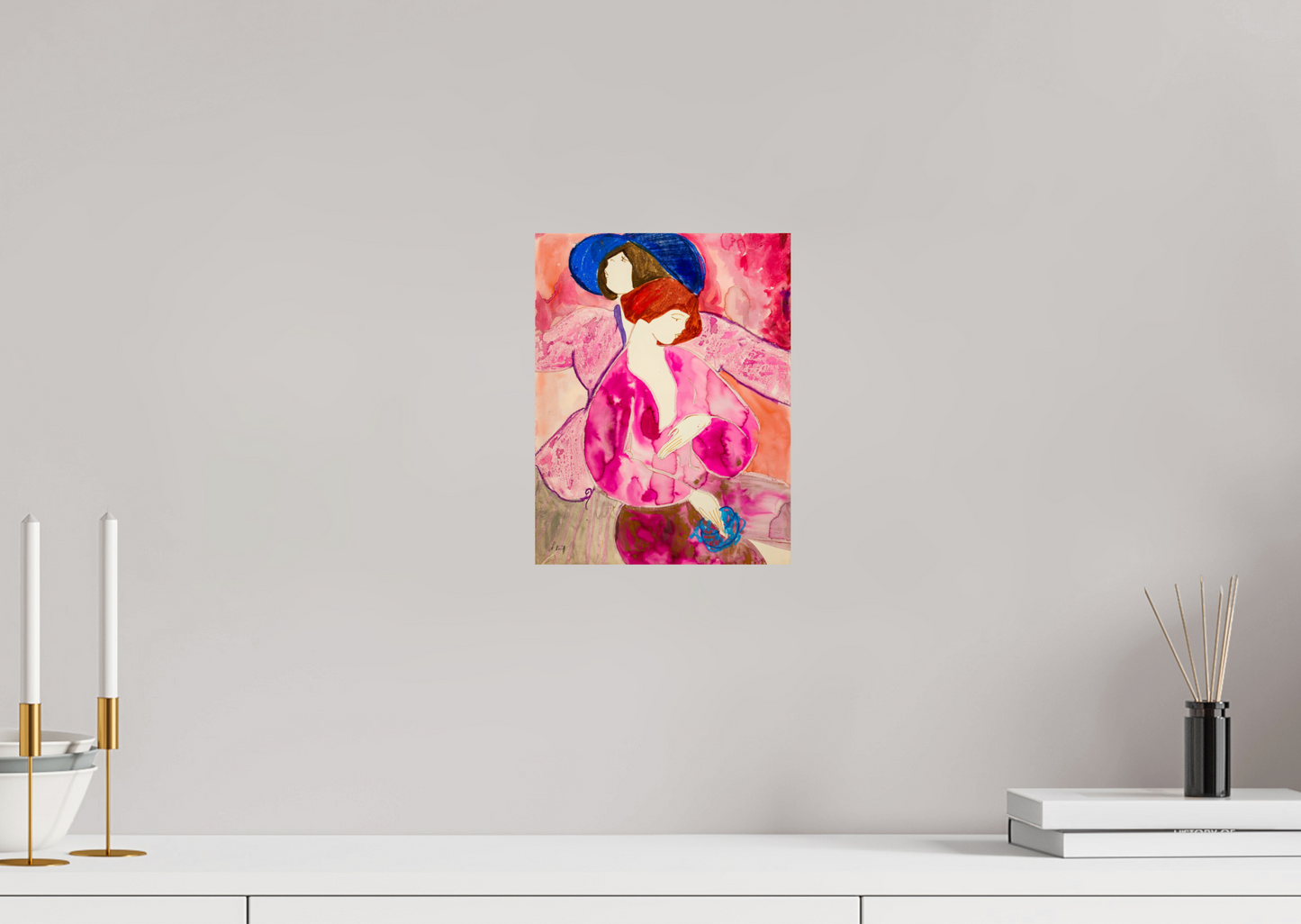 Tonight we're going out - Watercolor and pastels, by Linda Le Kinff