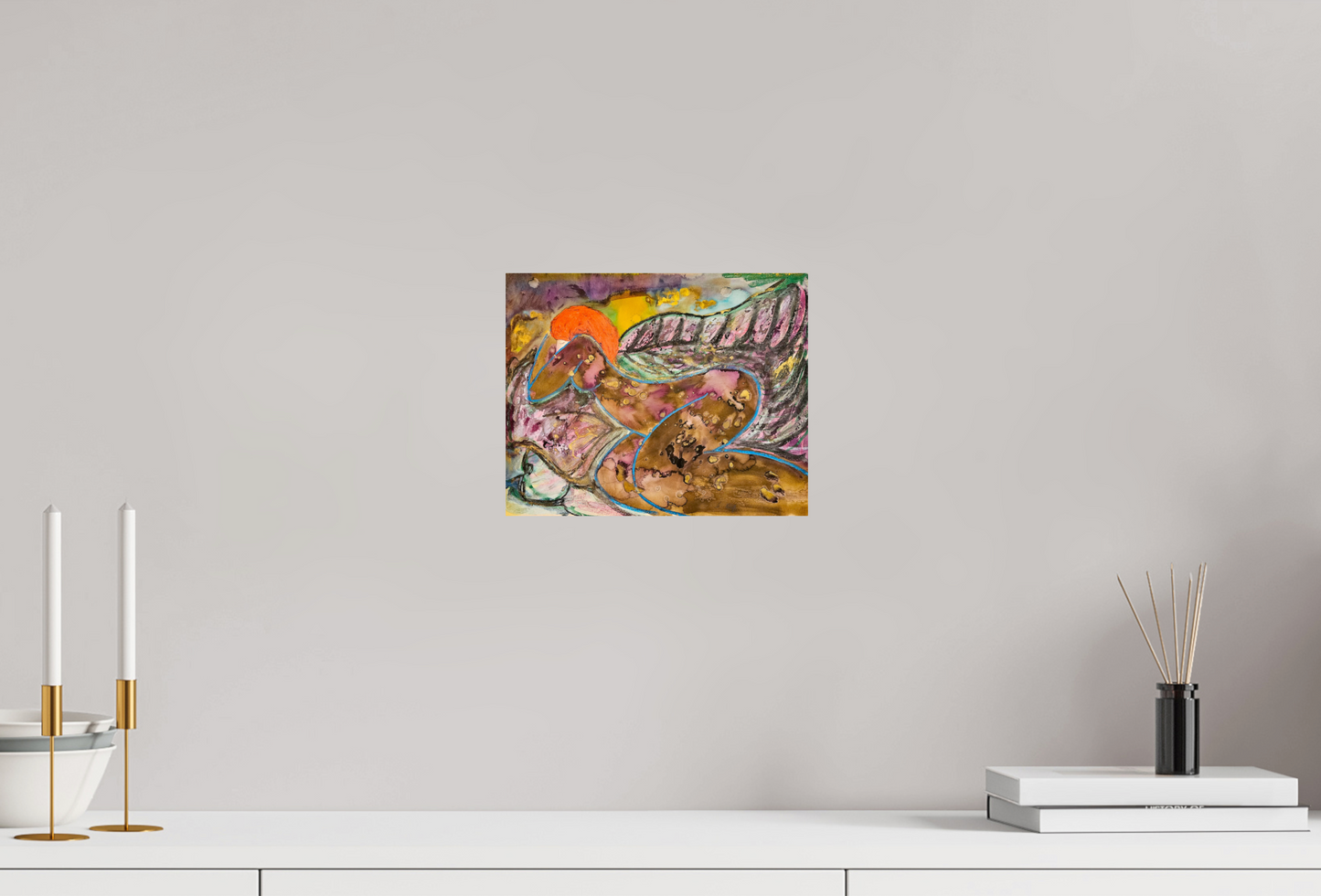 F l'ahlam dyali - In my dreams - Watercolor and pastels, by Linda Le Kinff