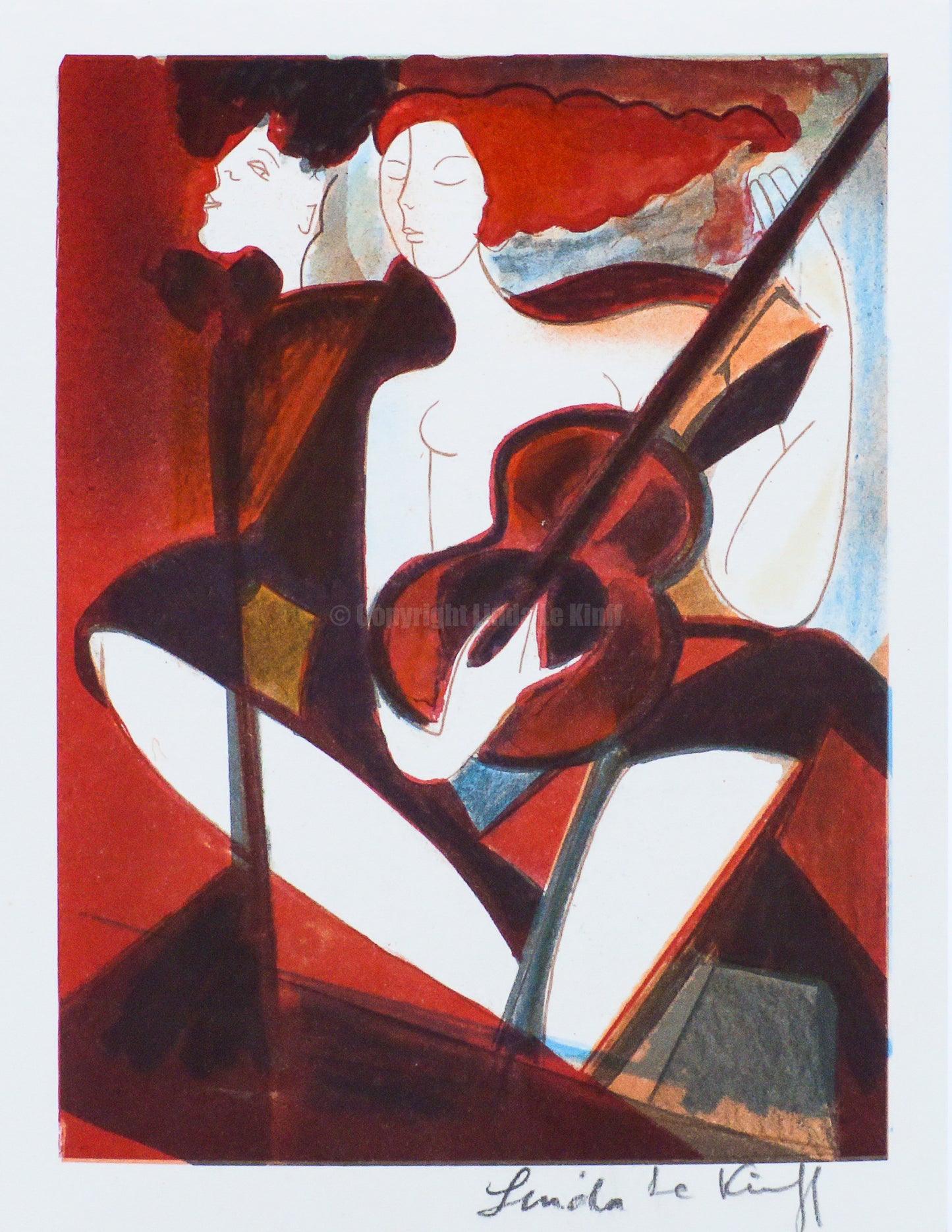 Mini lithograph No. 2 series of 16 Classics by Linda Le Kinff