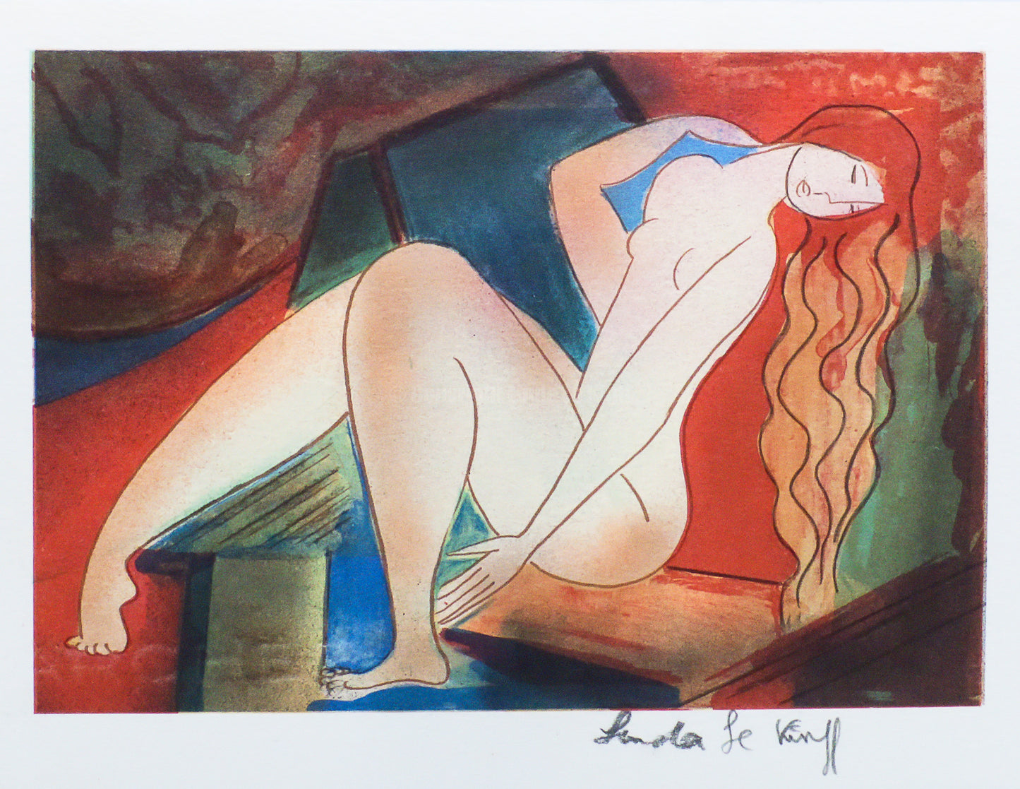 Mini lithograph No. 3 series of 16 Classics by Linda Le Kinff