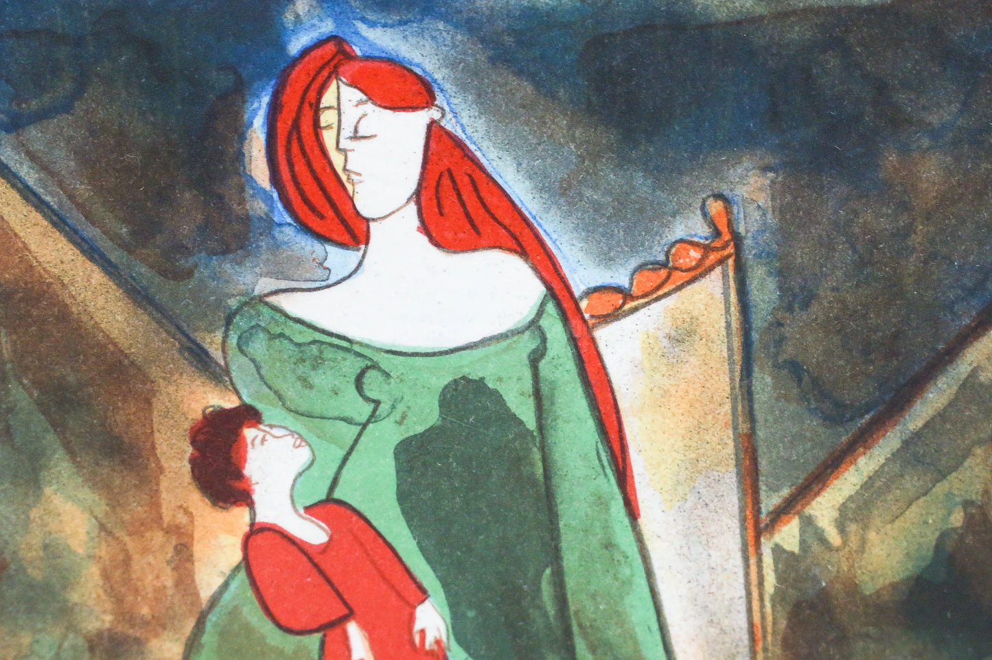 Mini lithograph No. 4 series of 16 Classics by Linda Le Kinff