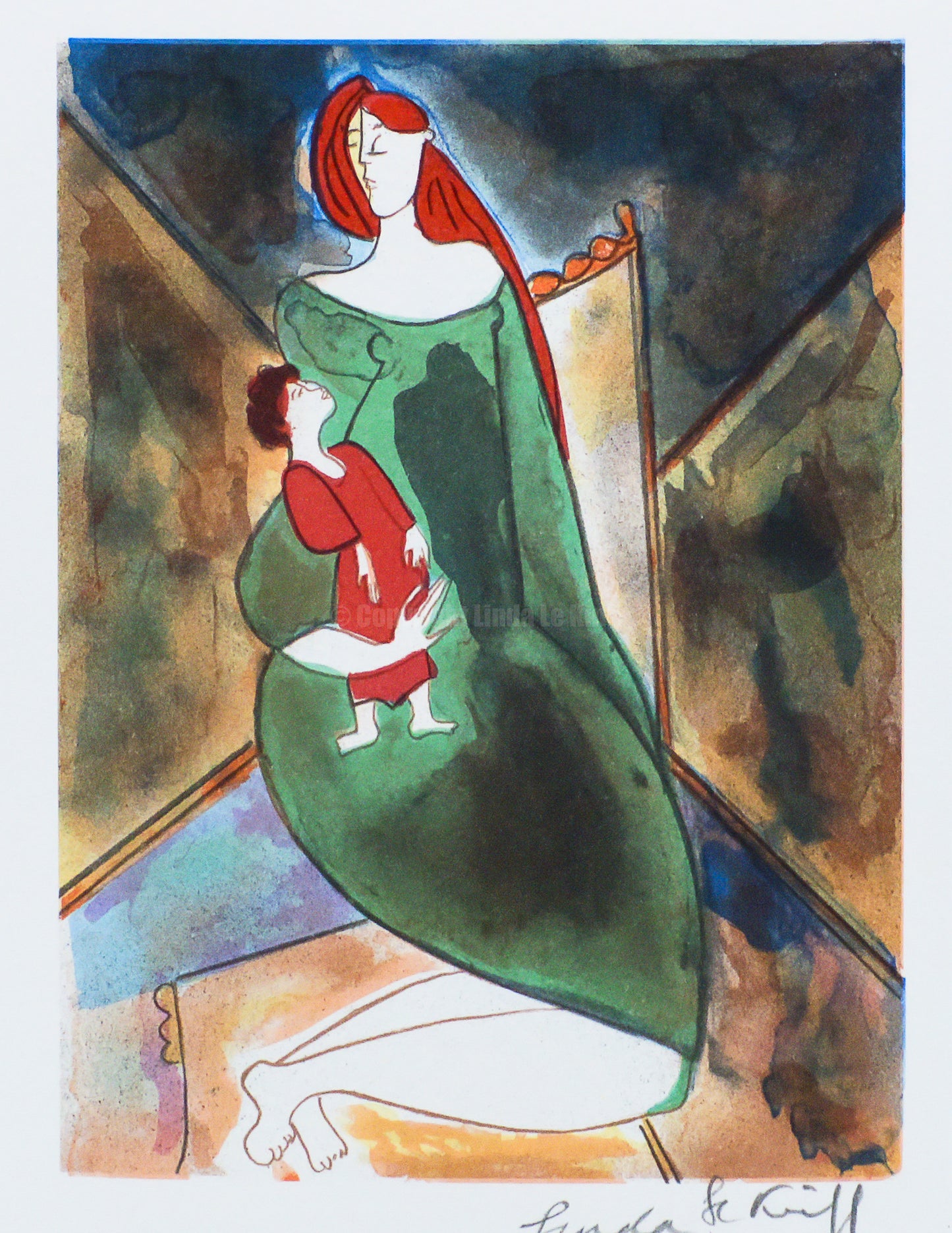 Mini lithograph No. 4 series of 16 Classics by Linda Le Kinff