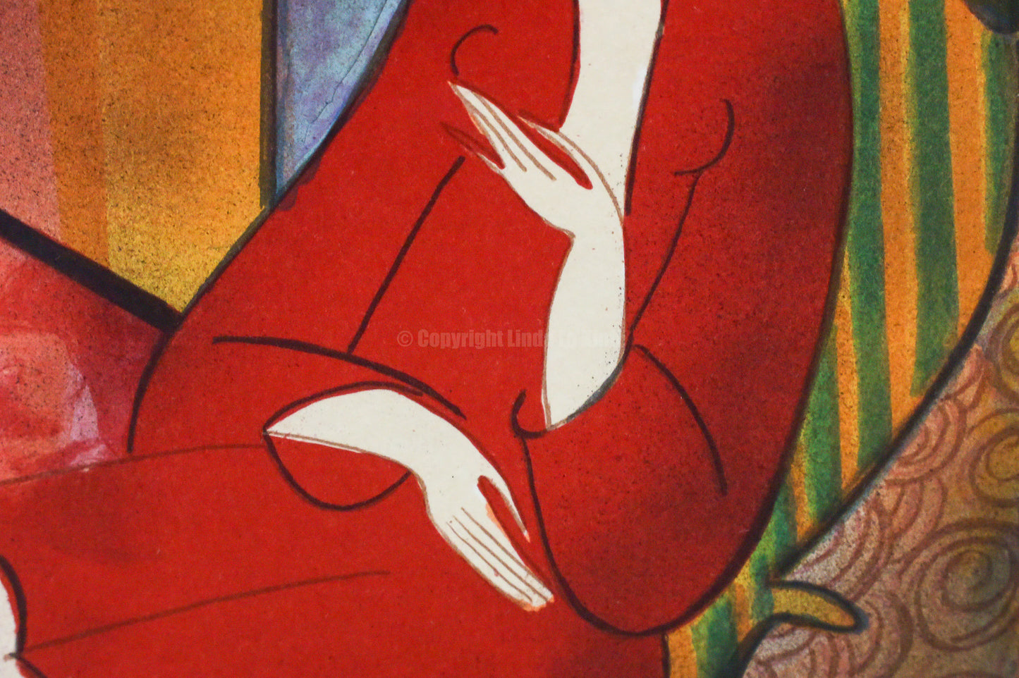 Mini lithograph No. 5 series of 16 Classics by Linda Le Kinff