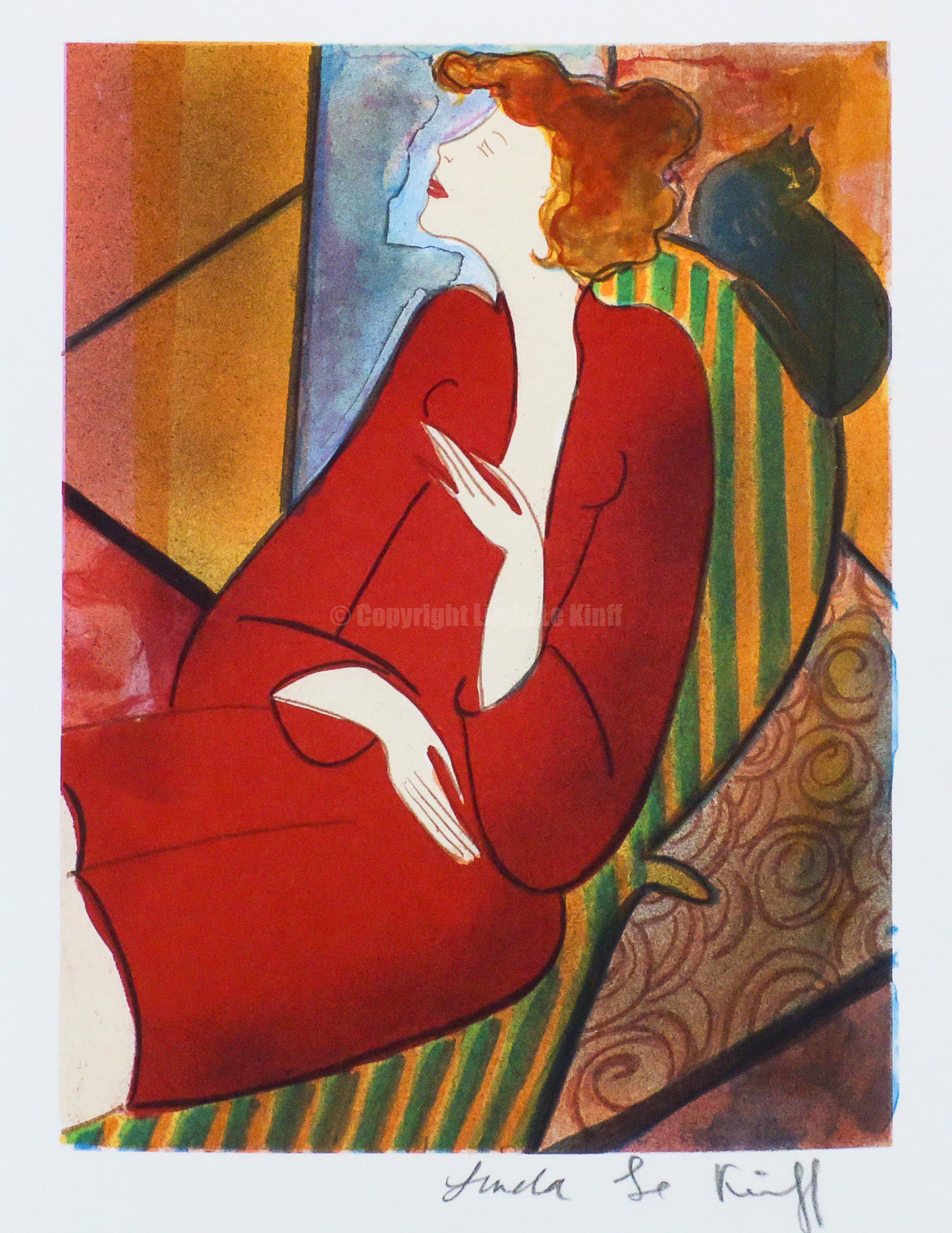 Mini lithograph No. 5 series of 16 Classics by Linda Le Kinff