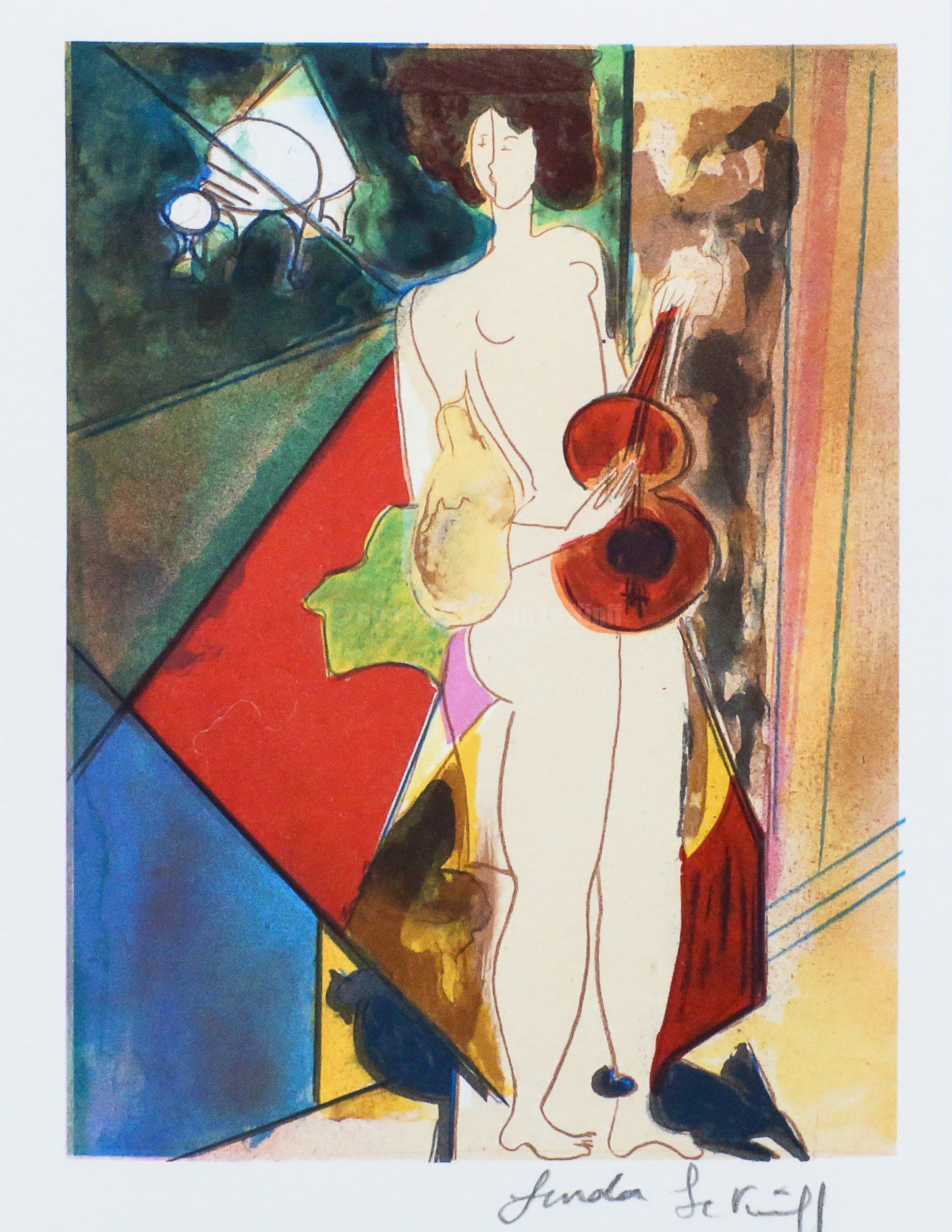 Mini lithograph No. 7 series of 16 Classics by Linda Le Kinff