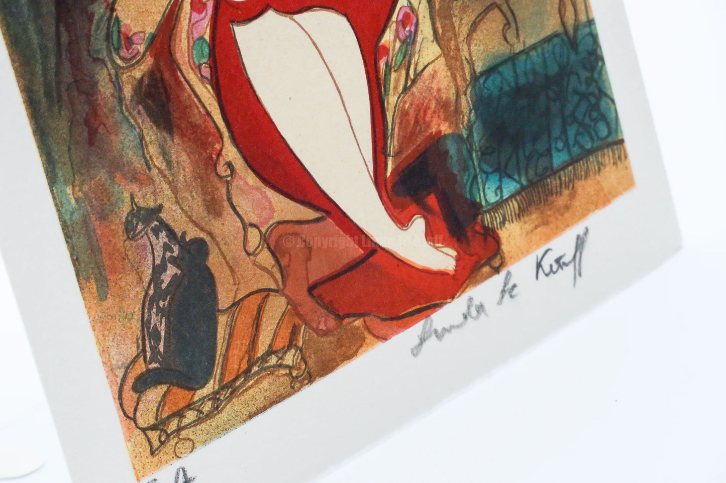 Mini lithograph No. 8 series of 16 Classics by Linda Le Kinff