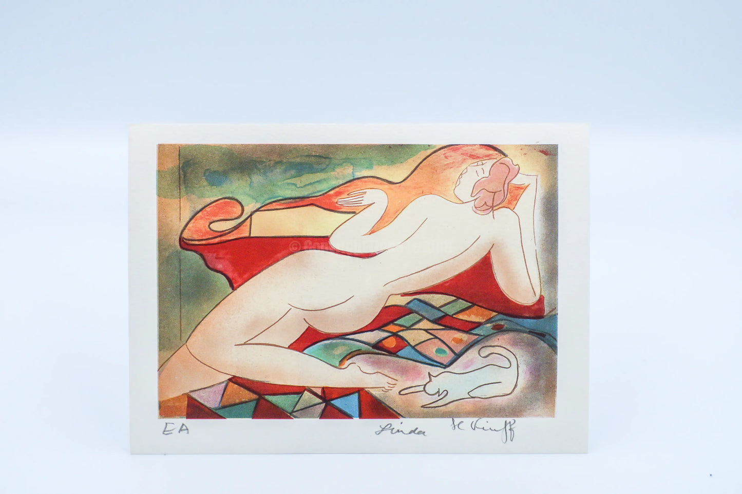Mini lithograph No. 11 series of 16 Classics by Linda Le Kinff