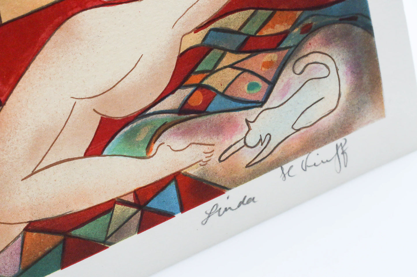 Mini lithograph No. 11 series of 16 Classics by Linda Le Kinff