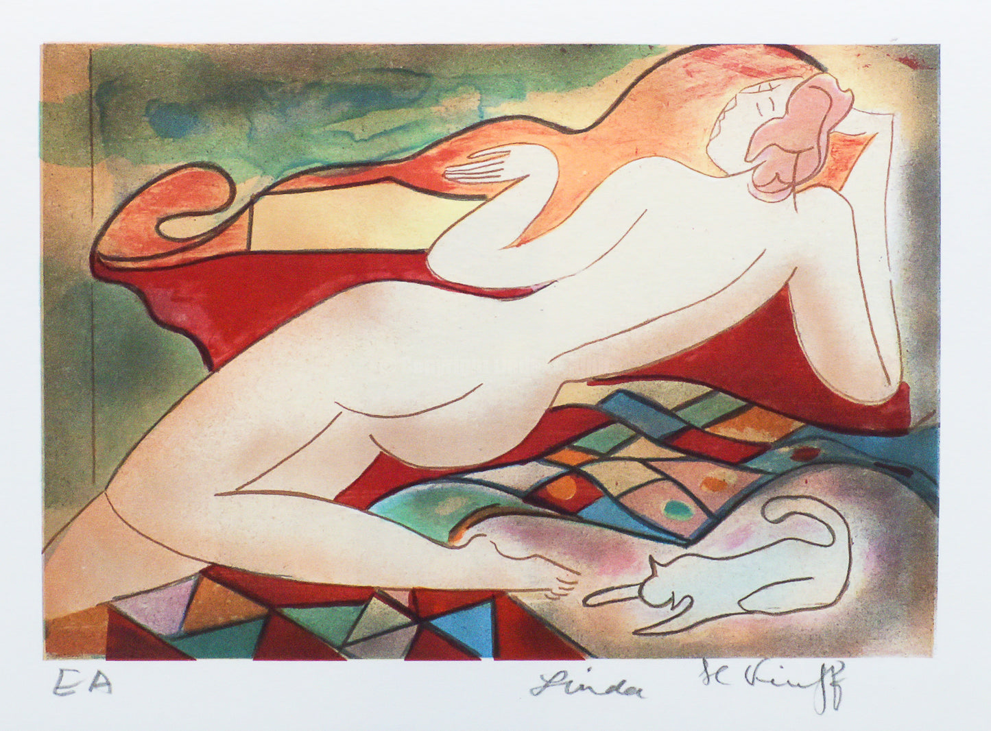 Mini lithograph No. 11 series of 16 Classics by Linda Le Kinff