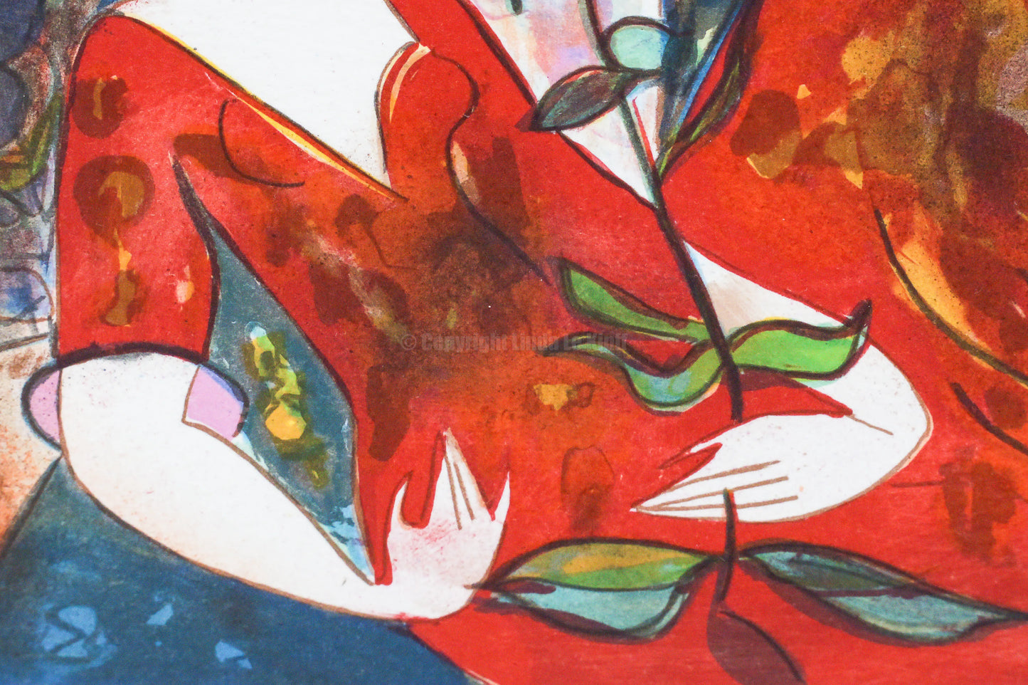 Mini lithograph No. 14 series of 16 Classics by Linda Le Kinff