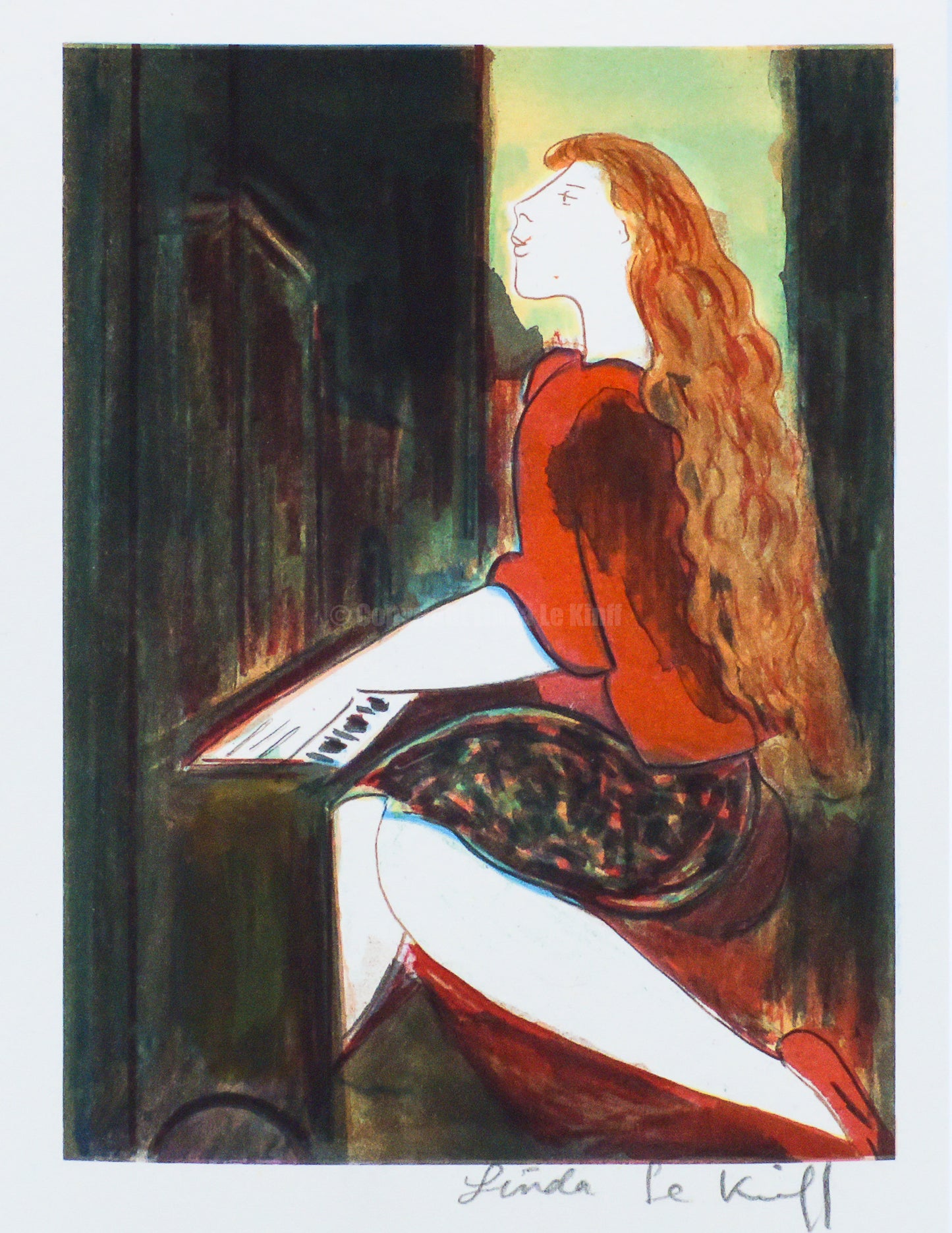 Mini lithograph No. 16 series of 16 Classics by Linda Le Kinff