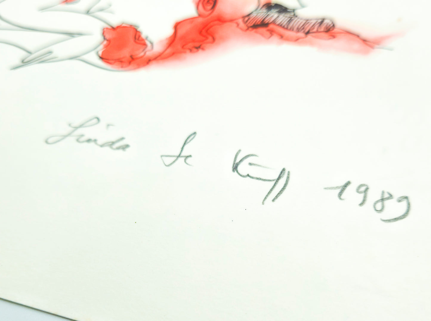 Original lithograph "Assassination of Mrs. Lamballe" French Revolution by Linda Le Kinff