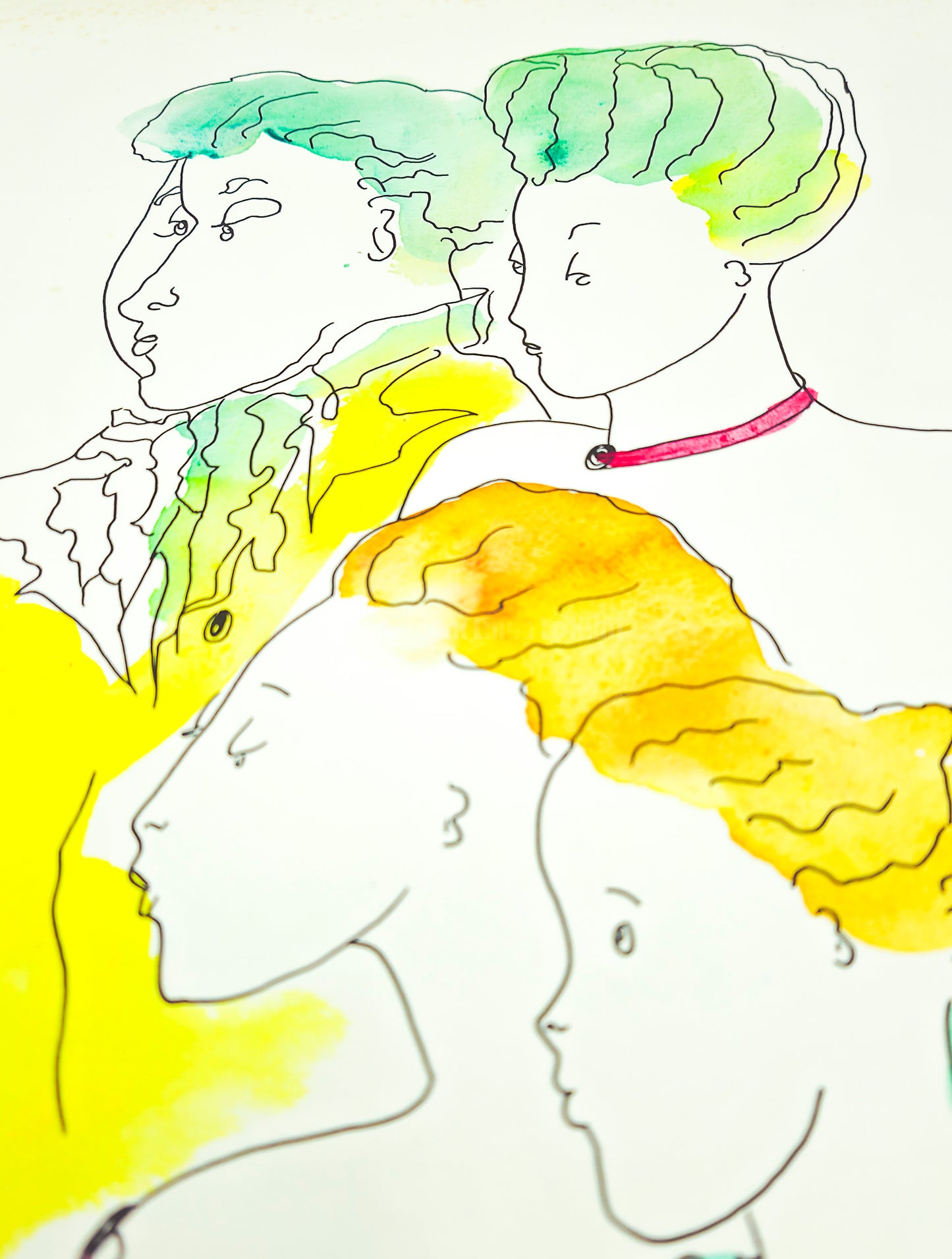 Original lithograph "Louis XVI" French Revolution by Linda Le Kinff
