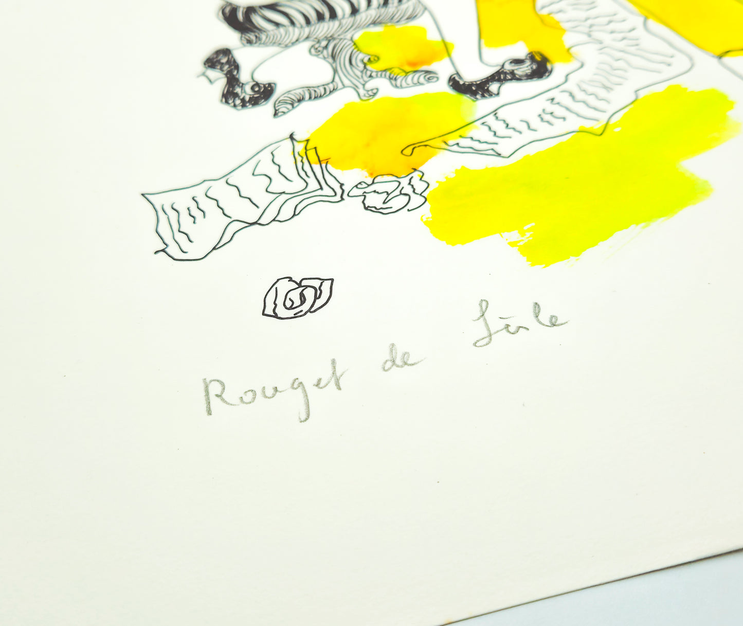 Original lithograph "Rouget de Lisle" French Revolution by Linda Le Kinff