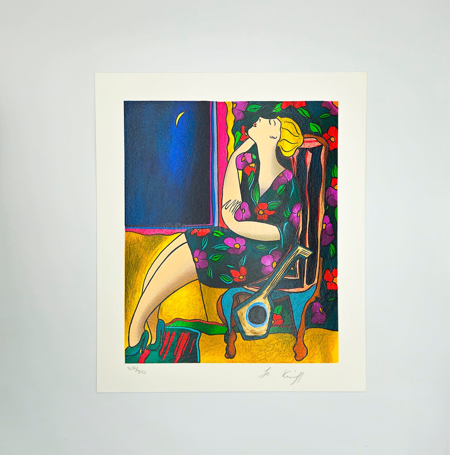 "Agatha at the Moon" – Screenprint by Linda Le Kinff on Arches Paper