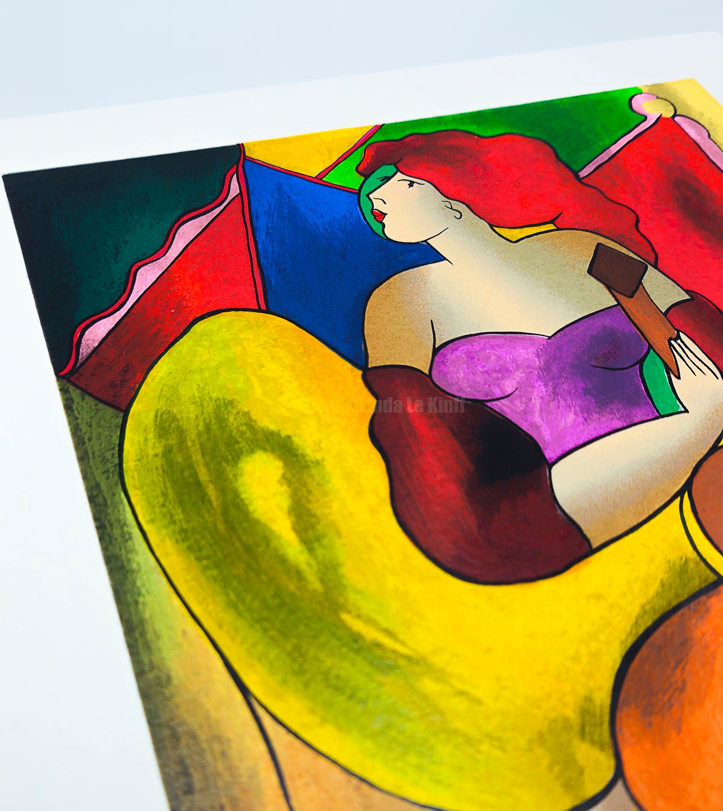 “Audacity” – Screenprint by Linda Le Kinff on Arches Paper