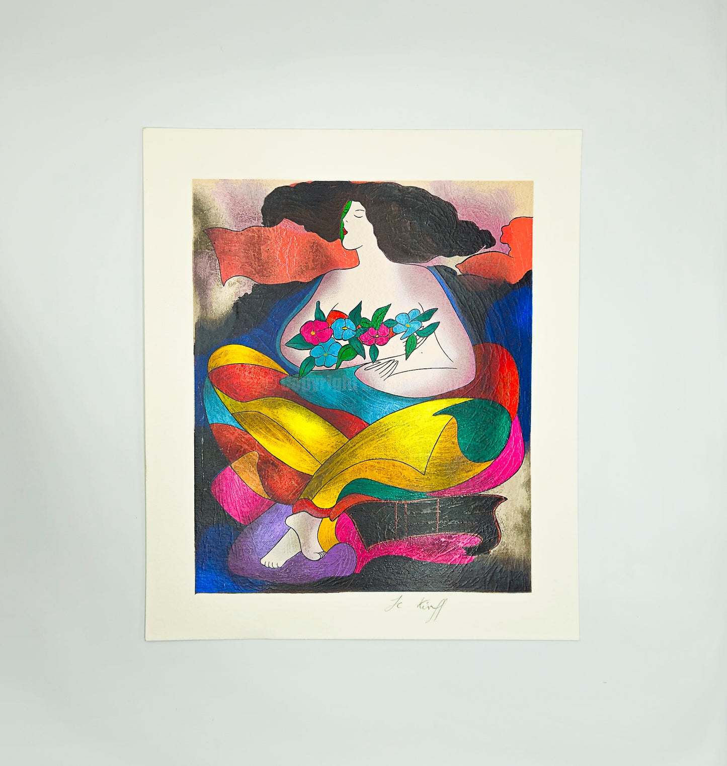 “Hello” – Screenprint by Linda Le Kinff on Arches Paper