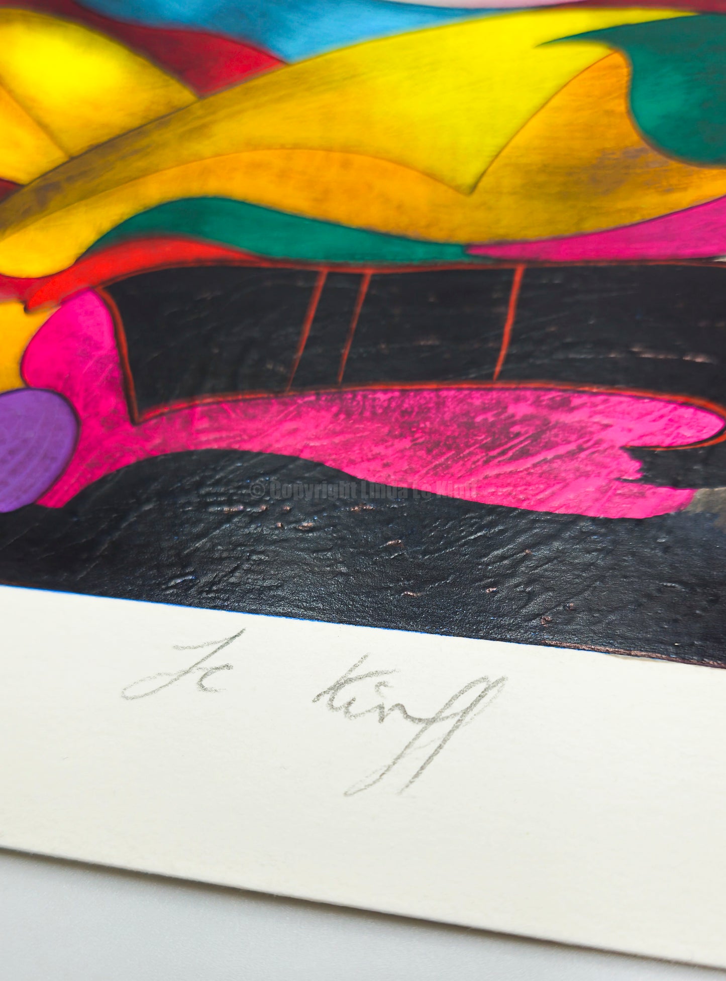 “Hello” – Screenprint by Linda Le Kinff on Arches Paper