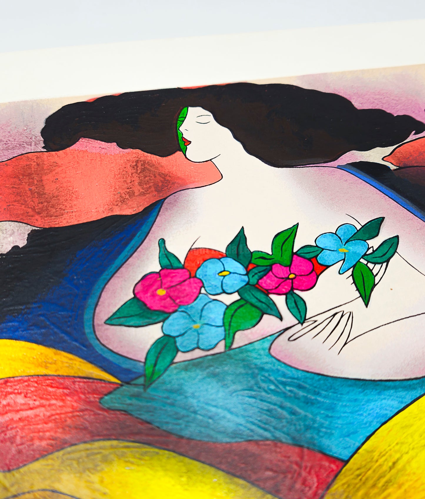 “Hello” – Screenprint by Linda Le Kinff on Arches Paper