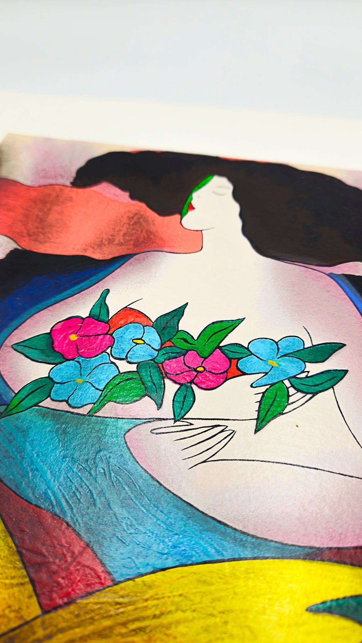 “Hello” – Screenprint by Linda Le Kinff on Arches Paper