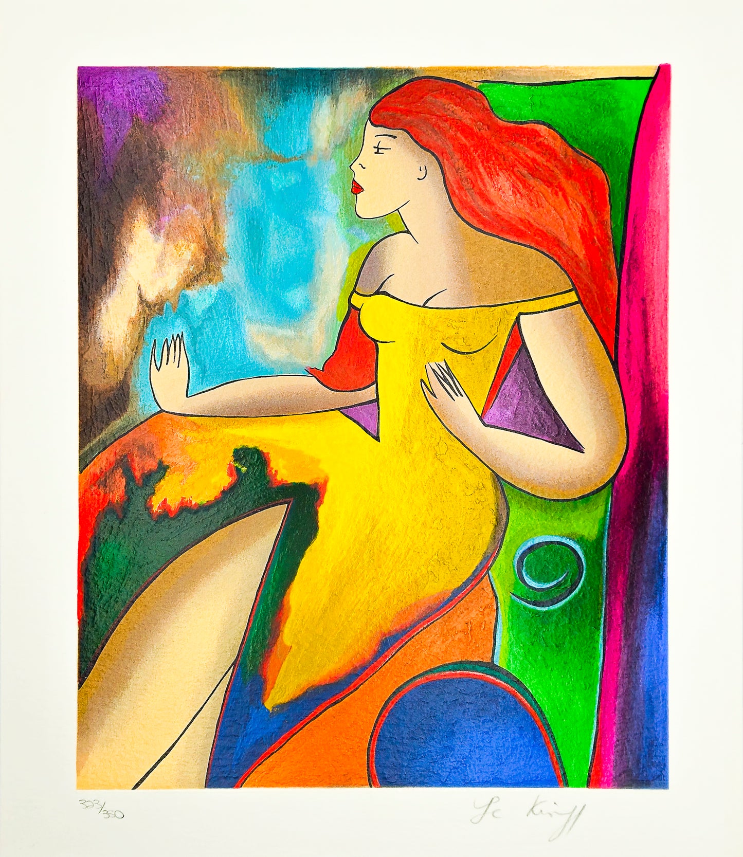 "Something" – Screenprint by Linda Le Kinff on Arches paper