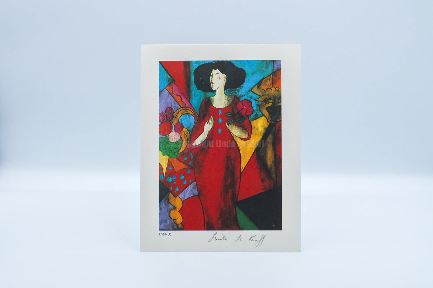 Original lithograph Taurus sign