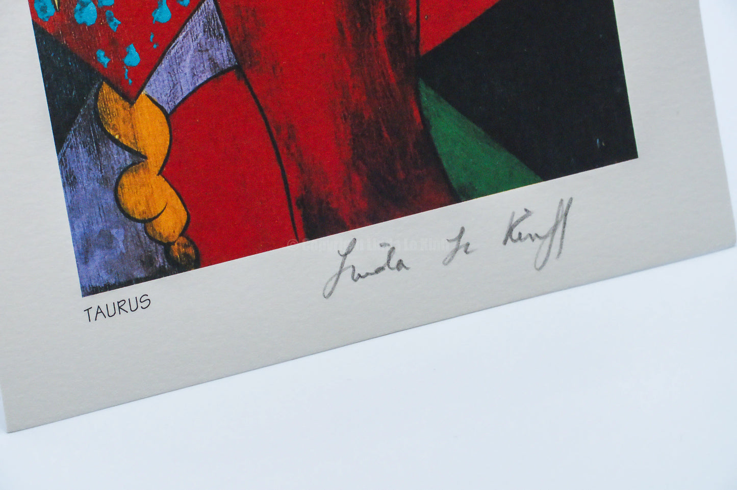 Original lithograph Taurus sign
