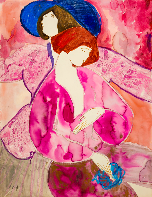 Ce soir on sort - Aquarelle et pastels, par Linda Le Kinff