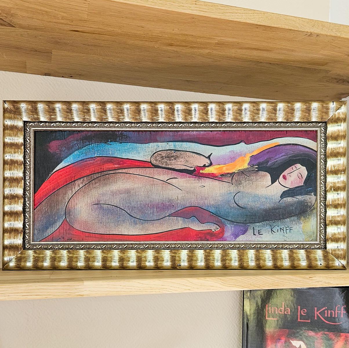 Douceur - Acrylique sur bois, par Linda Le Kinff