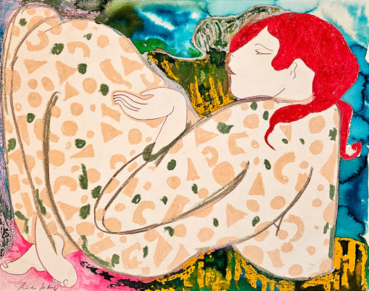 Pyjamas - Aquarelle et pastels, par Linda Le Kinff