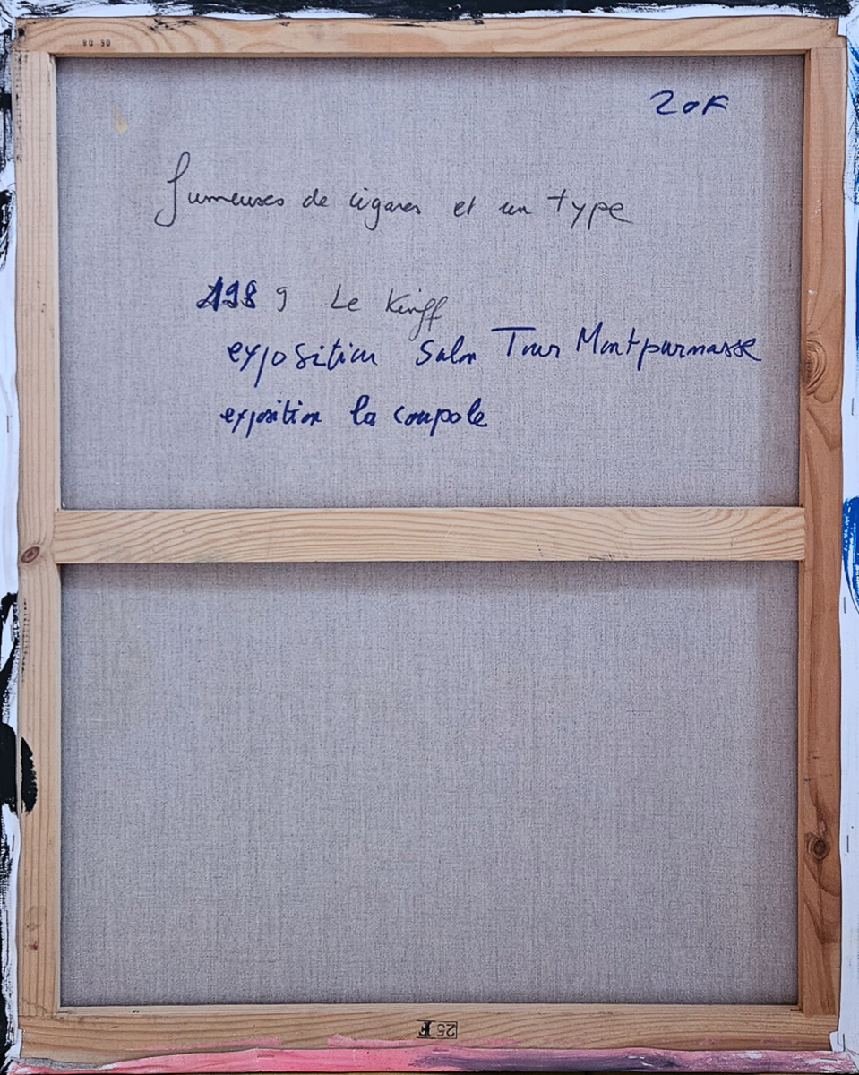 Fumeuses de cigares et un type - Acrylique sur toile par Linda Le Kinff