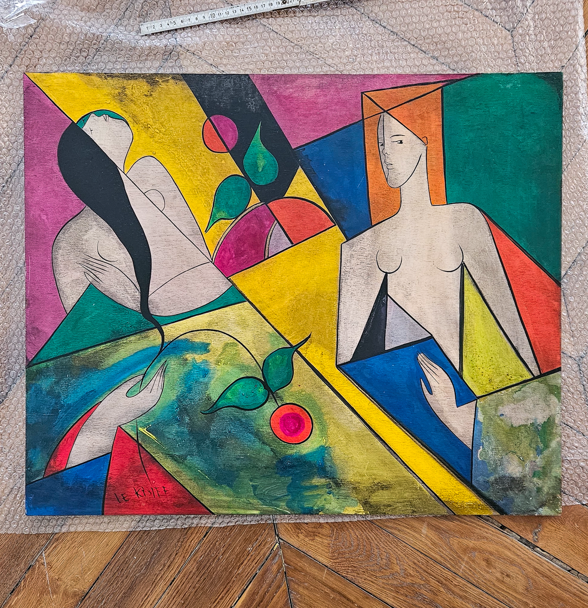 AS + AS - Acrylique sur bois, par Linda Le Kinff
