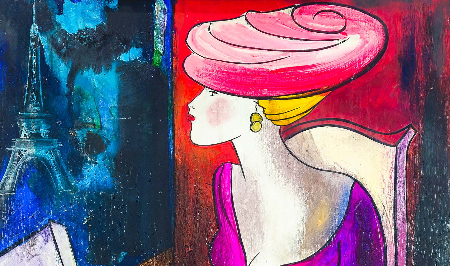 L'effet Eiffel - Acrylique sur bois, par Linda Le Kinff