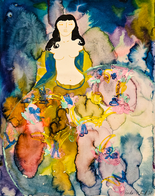 Leyla - Aquarelle et pastels, par Linda Le Kinff