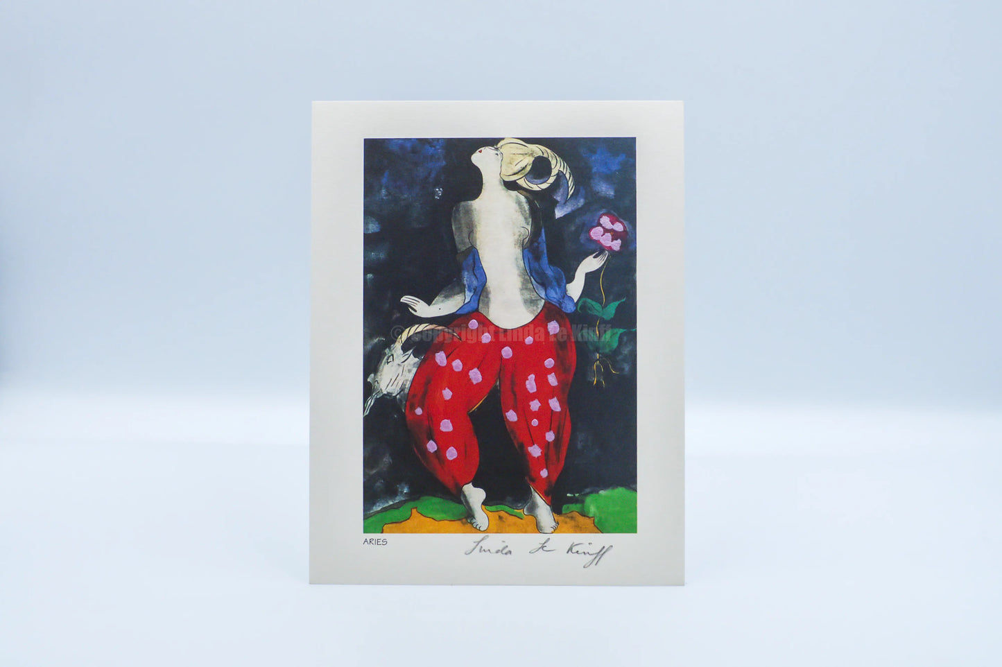 Original lithograph Astrological sign Aries