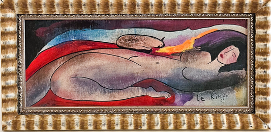 Douceur - Acrylique sur bois, par Linda Le Kinff
