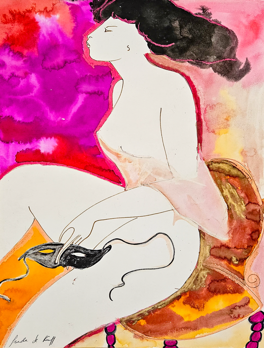 Après carnaval - Aquarelle et pastels, par Linda Le Kinff