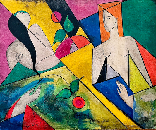 AS + AS - Acrylique sur bois, par Linda Le Kinff
