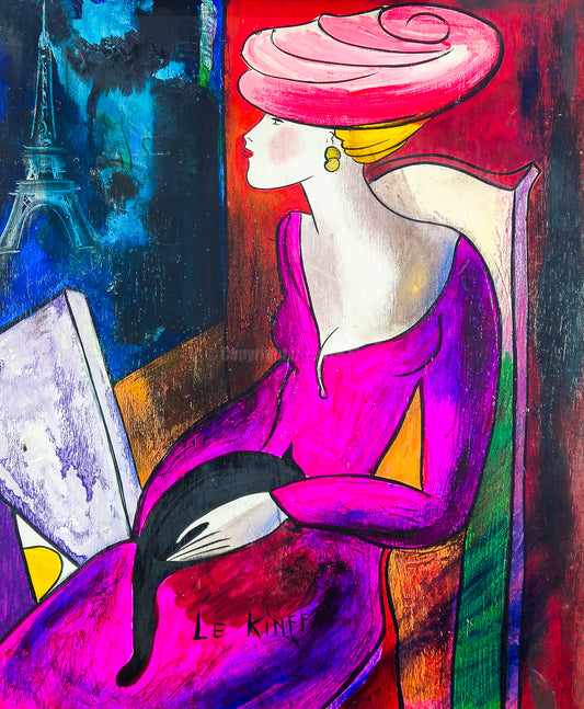 L'effet Eiffel - Acrylique sur bois, par Linda Le Kinff