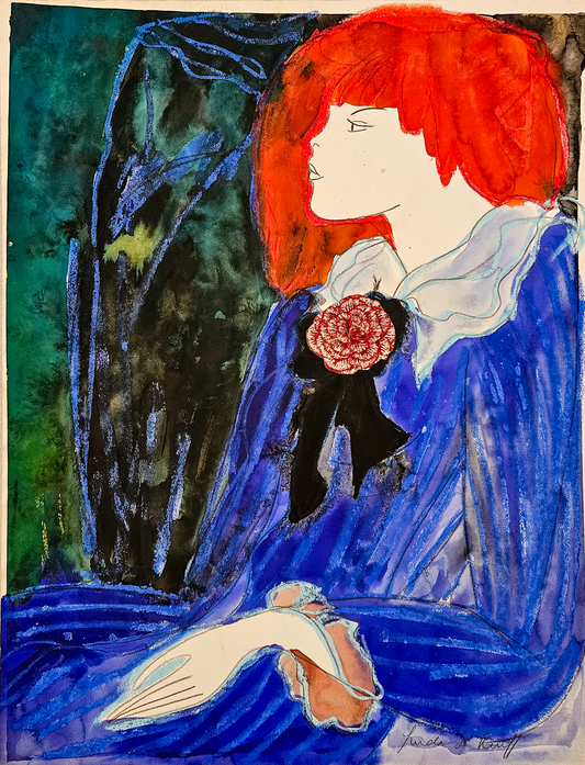 Arlette - Aquarelle et pastels, par Linda Le Kinff